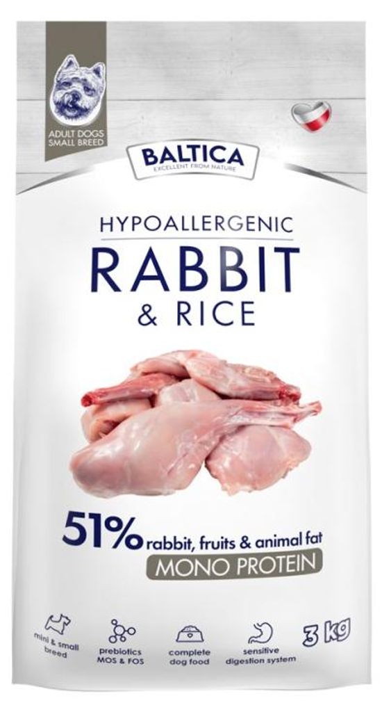 BALTICA Nutraceutic Hypoallergeen Konijn met rijst - Productafbeelding 