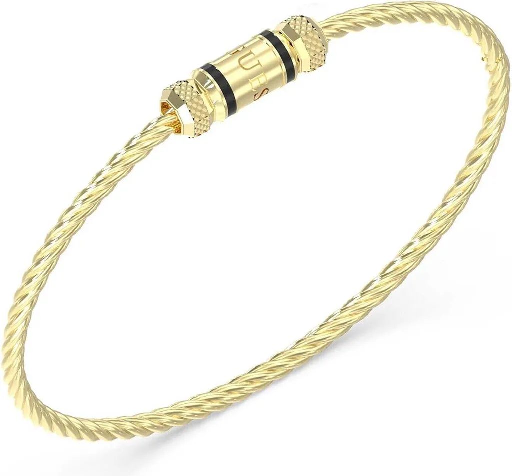 Bracciale Uomo Guess Gold Collection - Bangle Rigido Oro Acciaio