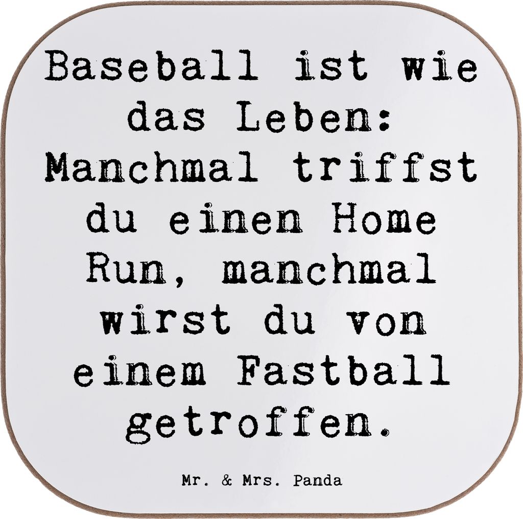 Mr. & Mrs. Panda Untersetzer für Gläser Spruch Baseball Produktbild 
