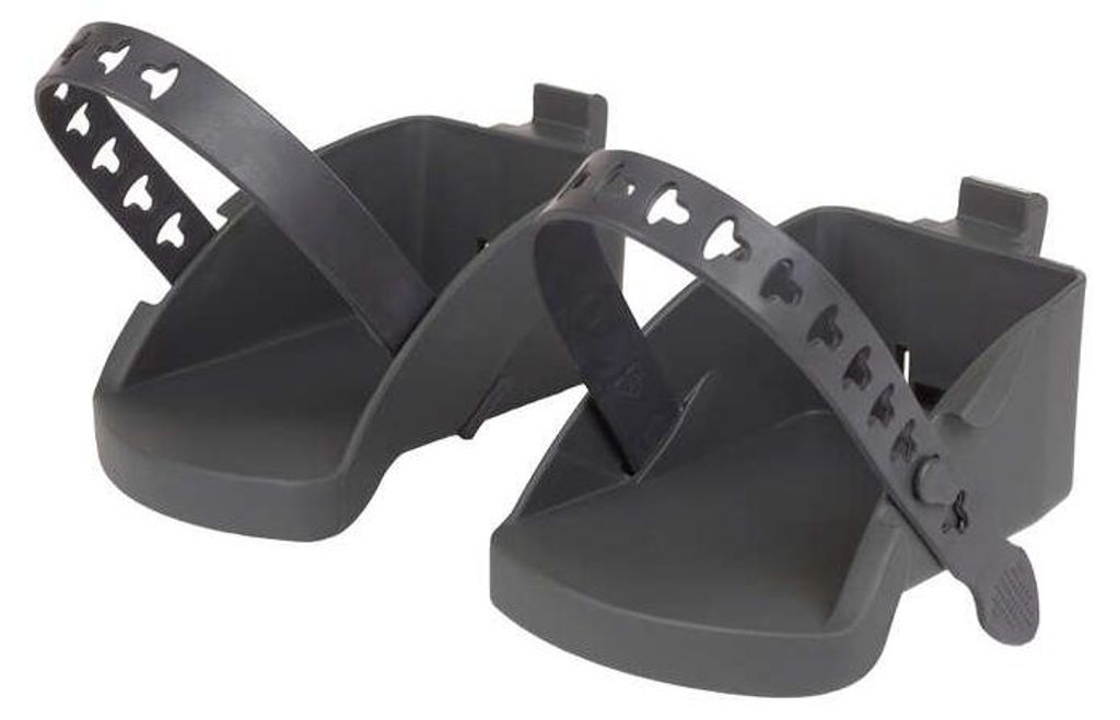 POLISPORT Footrests + Straps Charcoal Grey Bubbly Mini