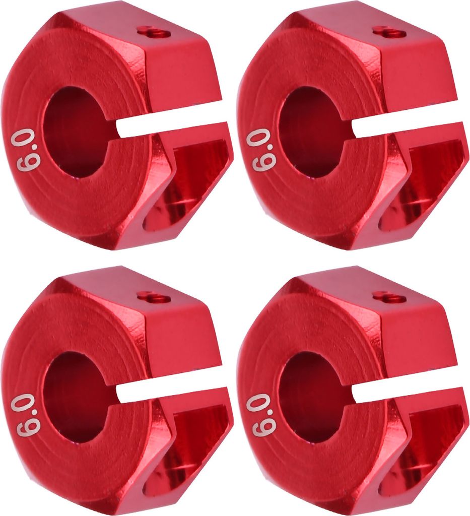 12mm Universal Radnabenadapter für HSP Sakura 1/10 Scale RC Car (6mm, Rot)