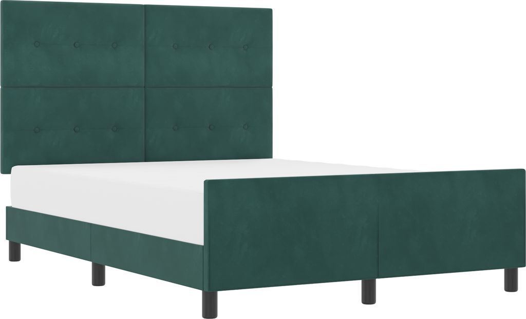 Best Möbel Bettrahmen, Bettgestell Dunkelgrün 160x200 cm Samt - Klassische Betten CL89273