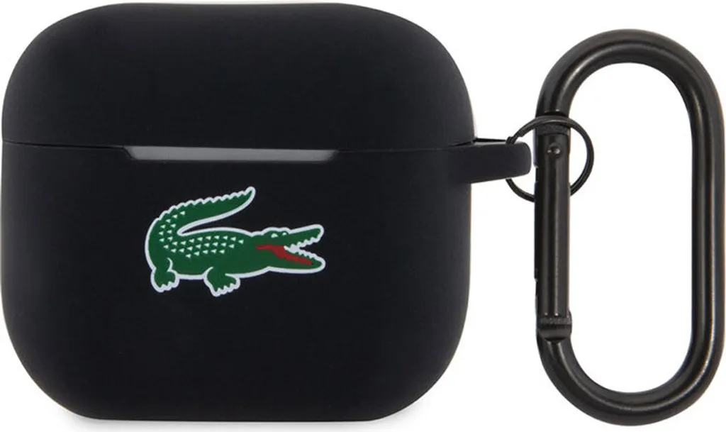 Coque Lacoste AirPods 3 Liquid Silicone Logo Croco Noir - Étui de Protection