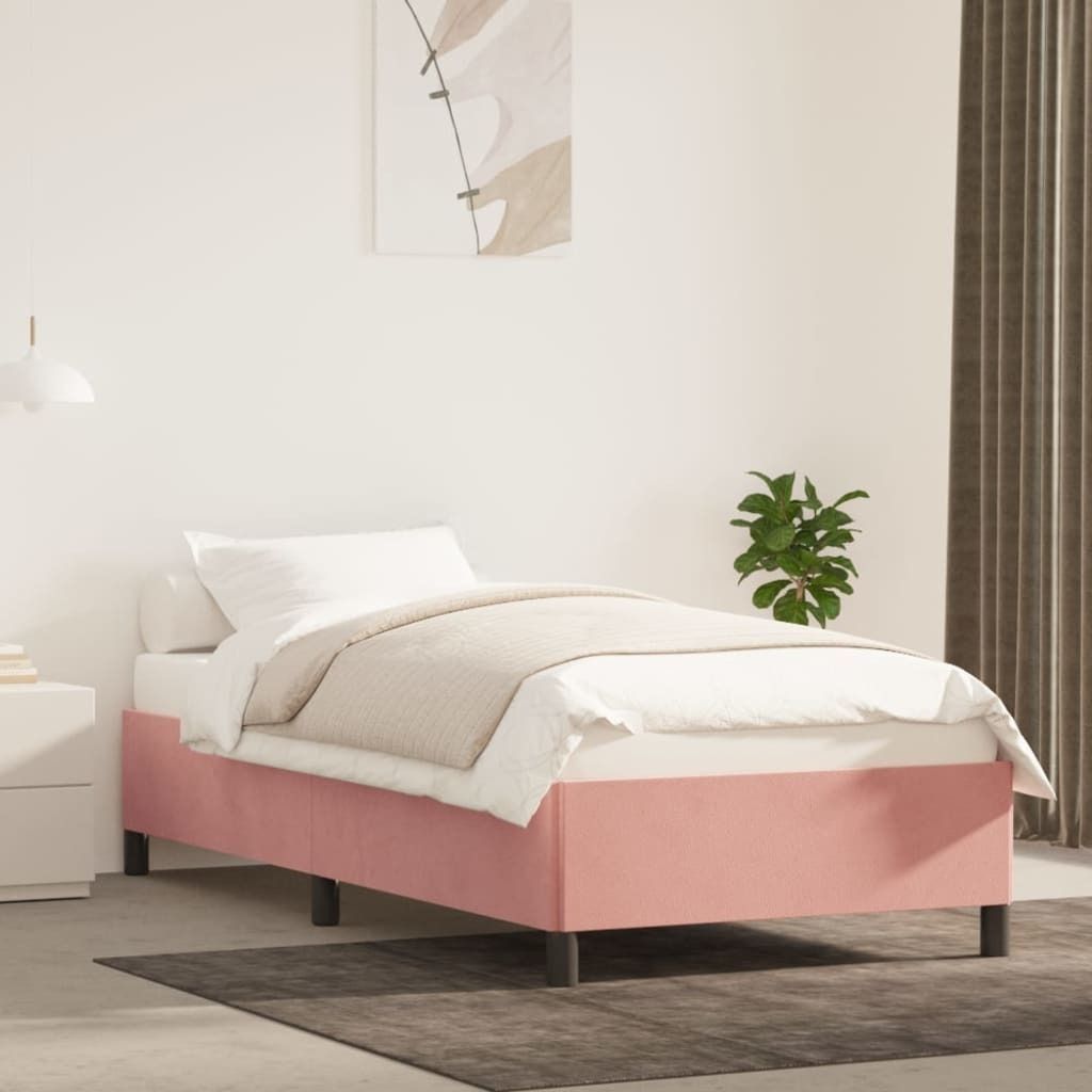 Maison Exclusive - Bettgestell Rosa 90x200 cm Samt