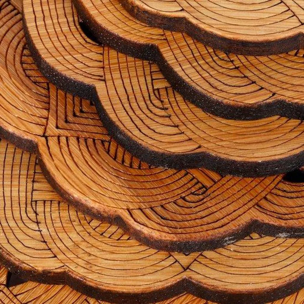 Sous-verre Bamboe-Drank avec fermeture à bouton pour bureau télétravail