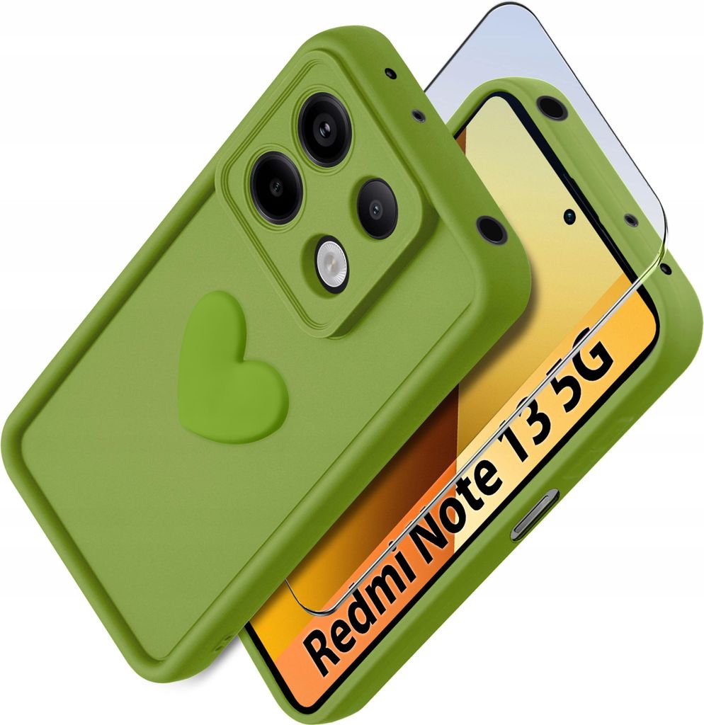 Etui do Xiaomi Redmi Note 13 5G silikonowe MATOWE serce + Obrázok produktu 