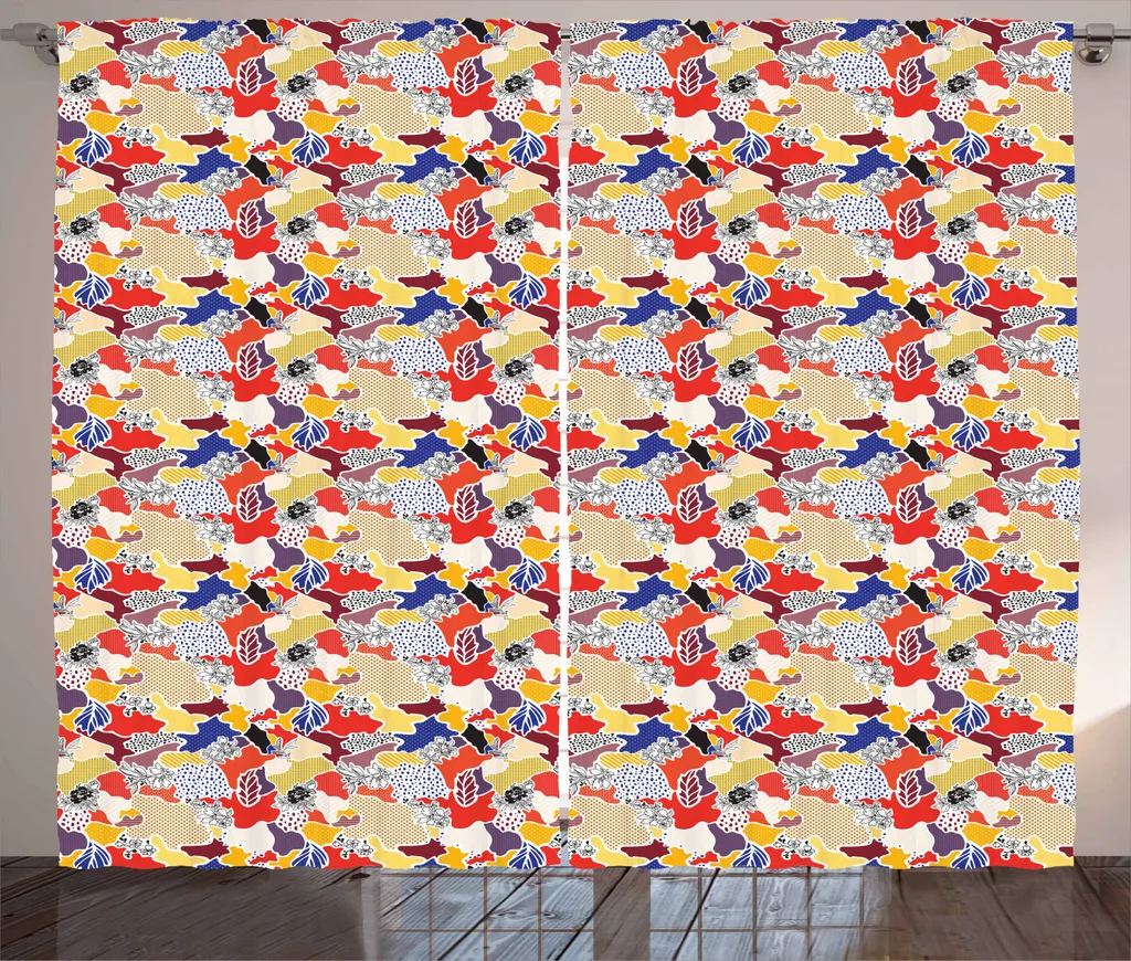 Tenda Rustica Patchwork ABAKUHAUS 280x245cm | Stile Floreale Vivace