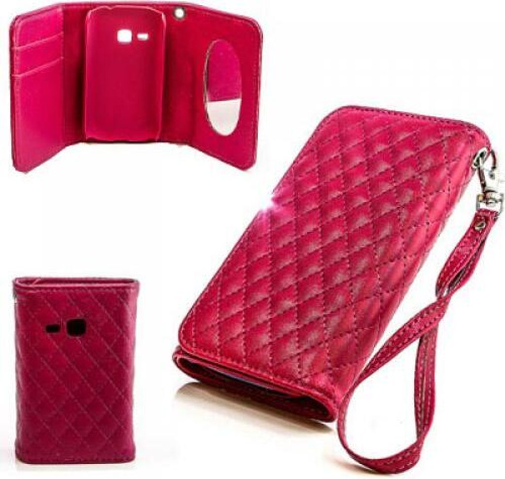 Samsung Star III S5220 S5222 Booksytle Handtasche Mirror Pink