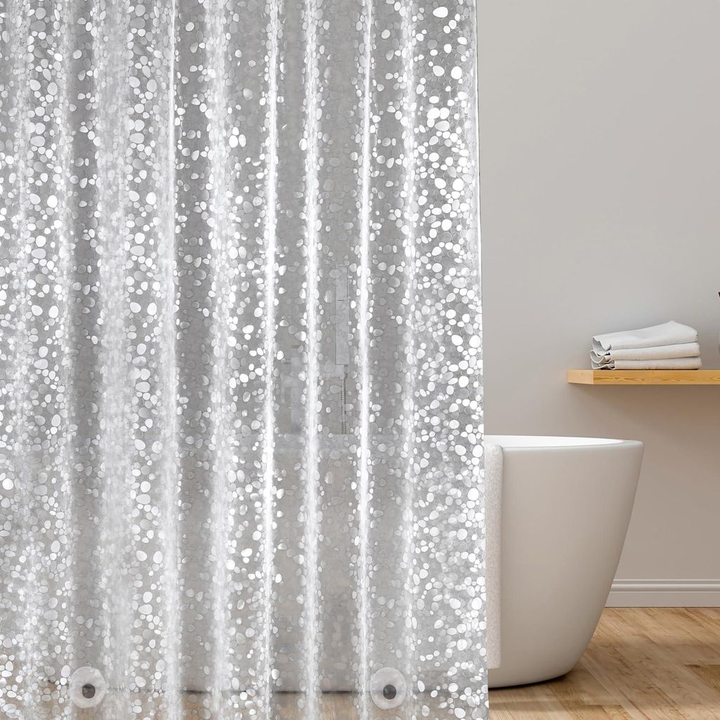 Douchegordijn 100 x 200 cm met gewicht en magneten, smal, Productafbeelding 