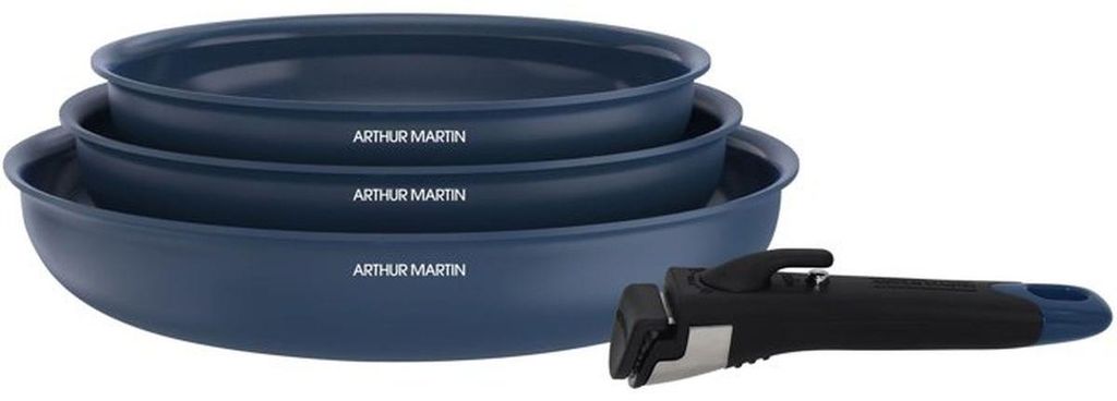 Zestaw 3 patelni 20-24-28 cm z wyjmowanym uchwytem Zdjęcie produktu 