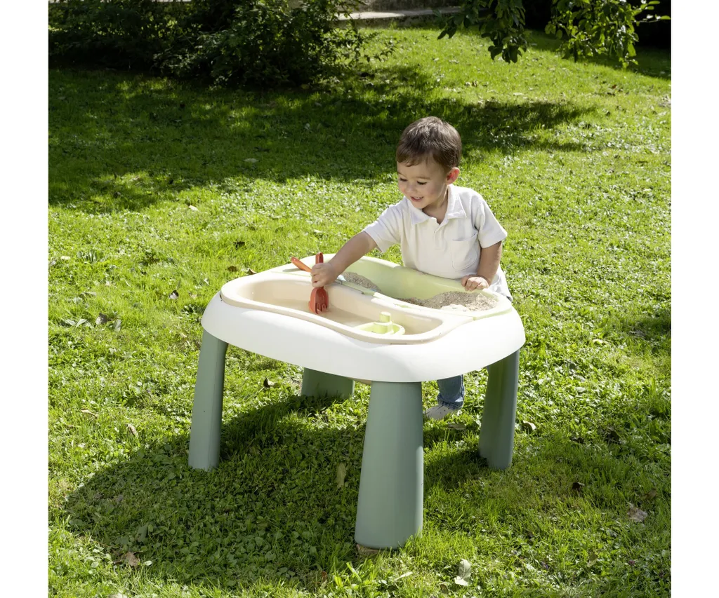Table Sable et Eau Smoby Life avec couvercle et bacs amovibles