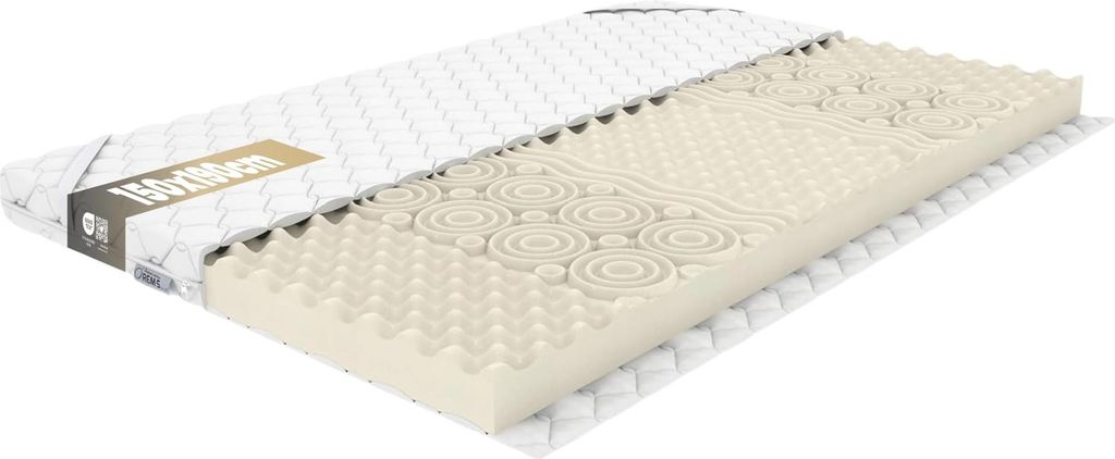 REM-SEN Matratzen Topper Matratzentopper 150x190cm Höhe 7 cm Härtegrad 4 (H4) Mattress Feste Topper aus Polyurethanschaum mit Massageprofil, Drei...