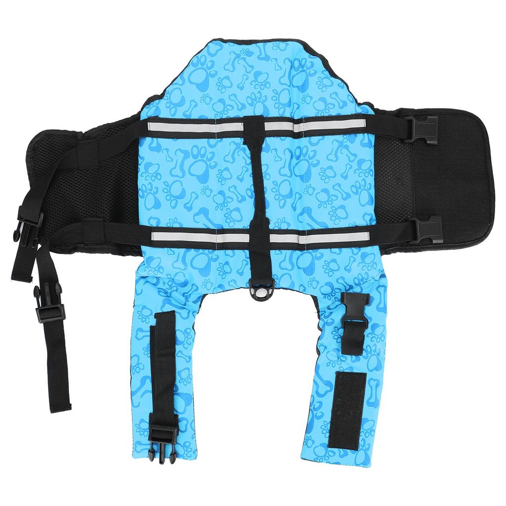 Hochauftriebsstarke, verstellbare Schwimmweste für Hunde mit Reflektoren, Blue Bones, Größe XS