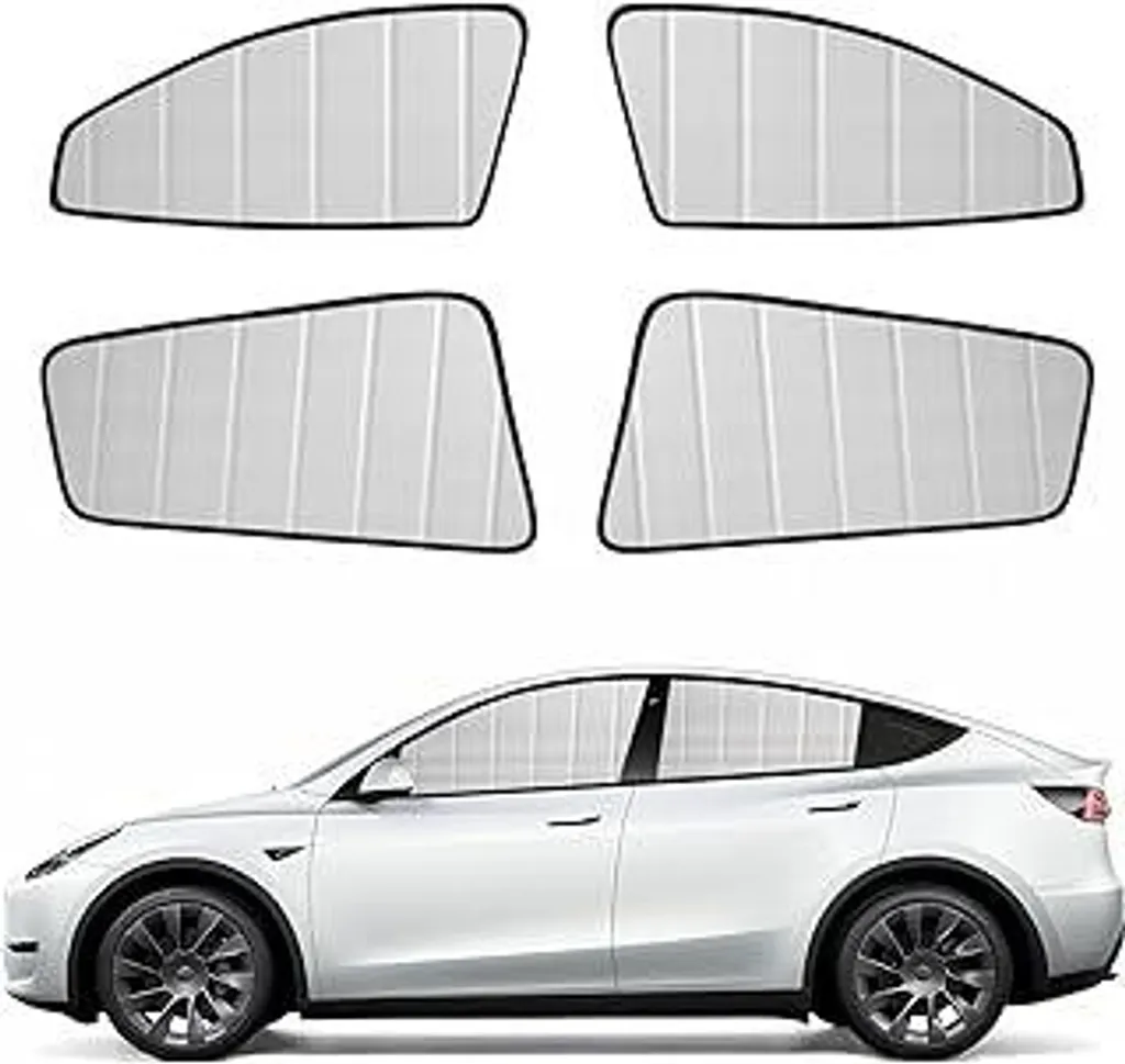 Set Parasole Rigido Tesla Model Y 2019-2024 - 4 Pezzi Alta Densità