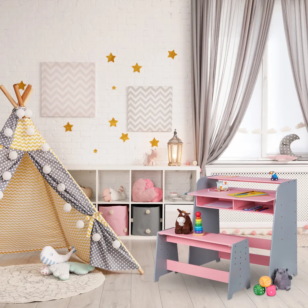 Table d'activités pour chambre d'enfant - Bureau évolutif multi-usage - 2