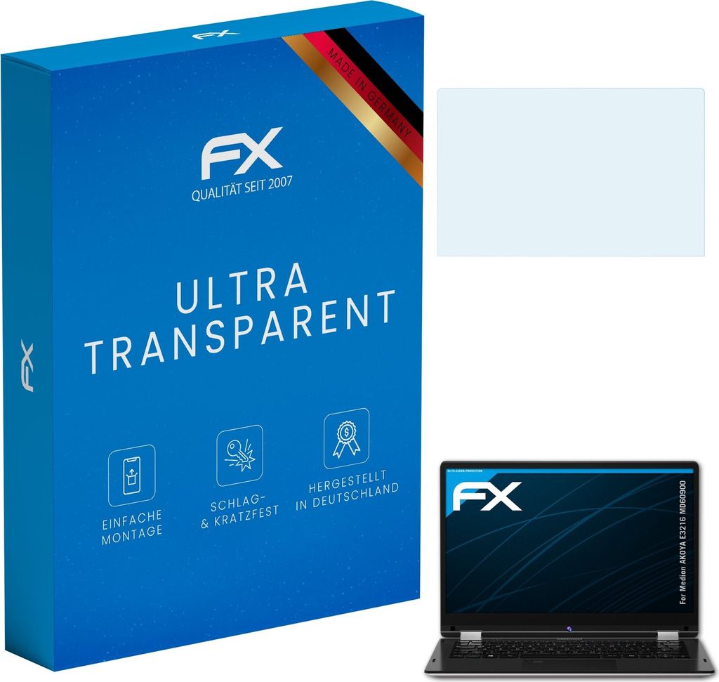 atFoliX FX-Clear 2x Schutzfolie kompatibel mit Medion AKOYA E3216 (MD60900) Displayschutzfolie