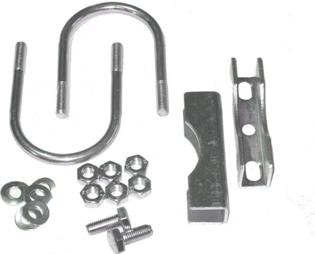 1 x Set Klemmschelle für Stützrad - Halter - Deichselrohr Ø70 mm