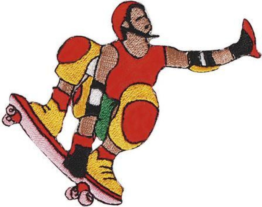 AUFNÄHER Skater Gr. ca. 6,5cm x 8cm 04685 Stick Patches Applikation