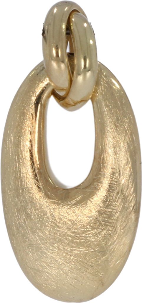 XP0147 Anhänger oval eismattiert vergoldet XEN