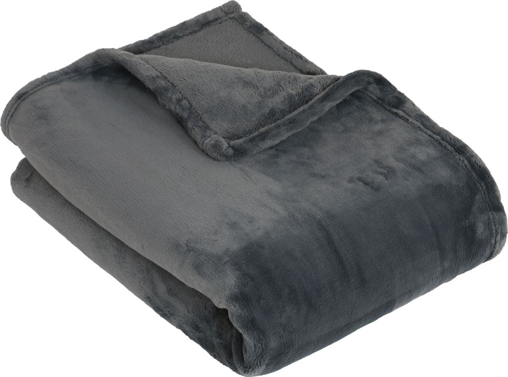 Kuscheldecke super flauschig, 150x200 cm, dunkelgrau, 100% Produktbild 