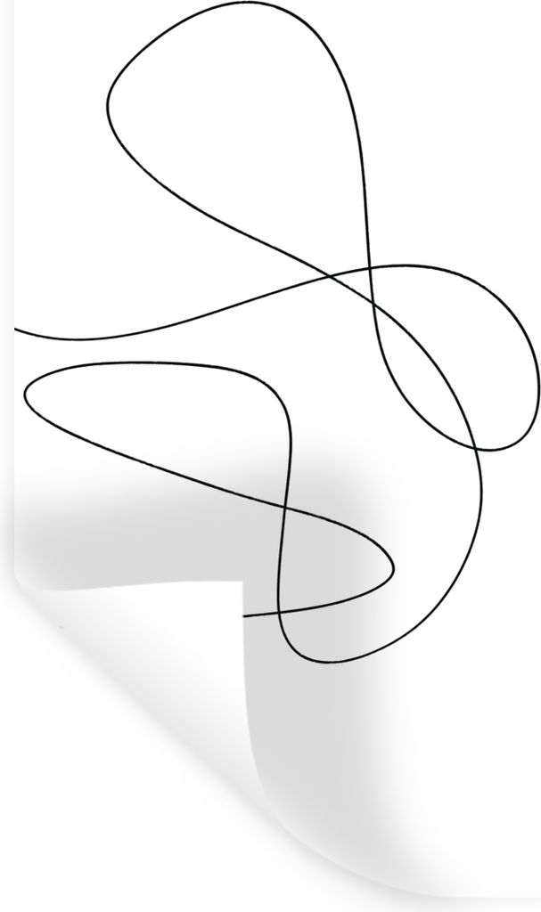 MuchoWow Wandtattoo Wandsticker Wandaufkleber Linienkunst - Minimalismus - Abstrakt 20x40 cm Selbstklebend und Repositionierbar - Selbstklebend -...