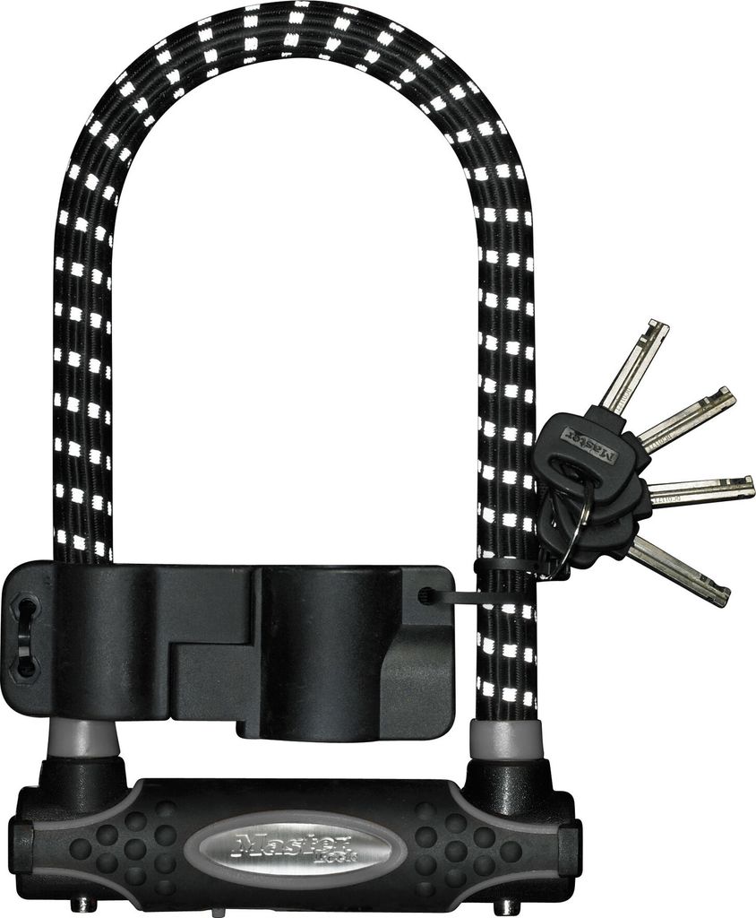 Master Lock Bügelschloss 8195 Schwarz/Reflex Halter 13 x 210 x 110 mm
