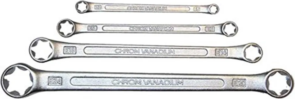 SW-Stahl Jeu de clés mixtes plates Torx E6-E24 en acier chrome vanadium