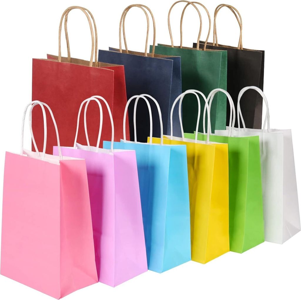 Papiertüten, 40 Stück Geschenktüten, Kraftpapiertüten mit Produktbild 