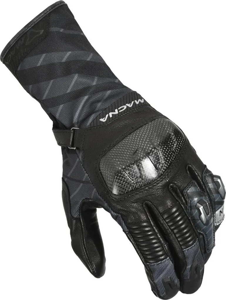 Gants de moto été perforés Macna Krown Noir et Gris - Équipement Route