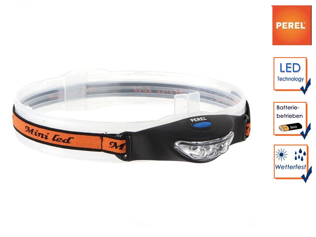 Sportliche LED Stirnlampe extra hell für Wandern, Trekking, Camping, Outdoor