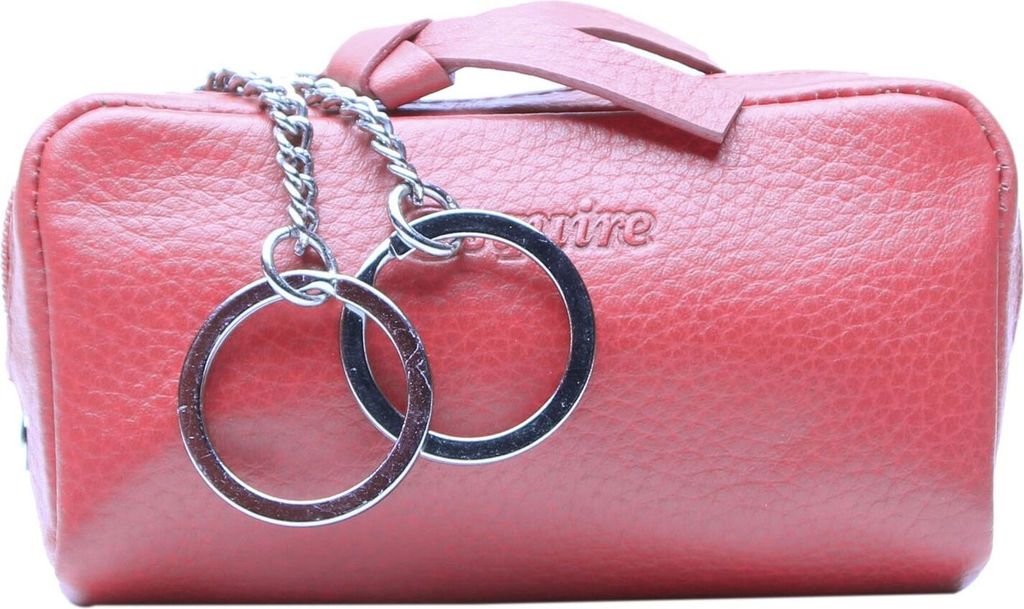 Esquire Leder Schlüsselmäppchen Primavera Key Case With RFID Red rot