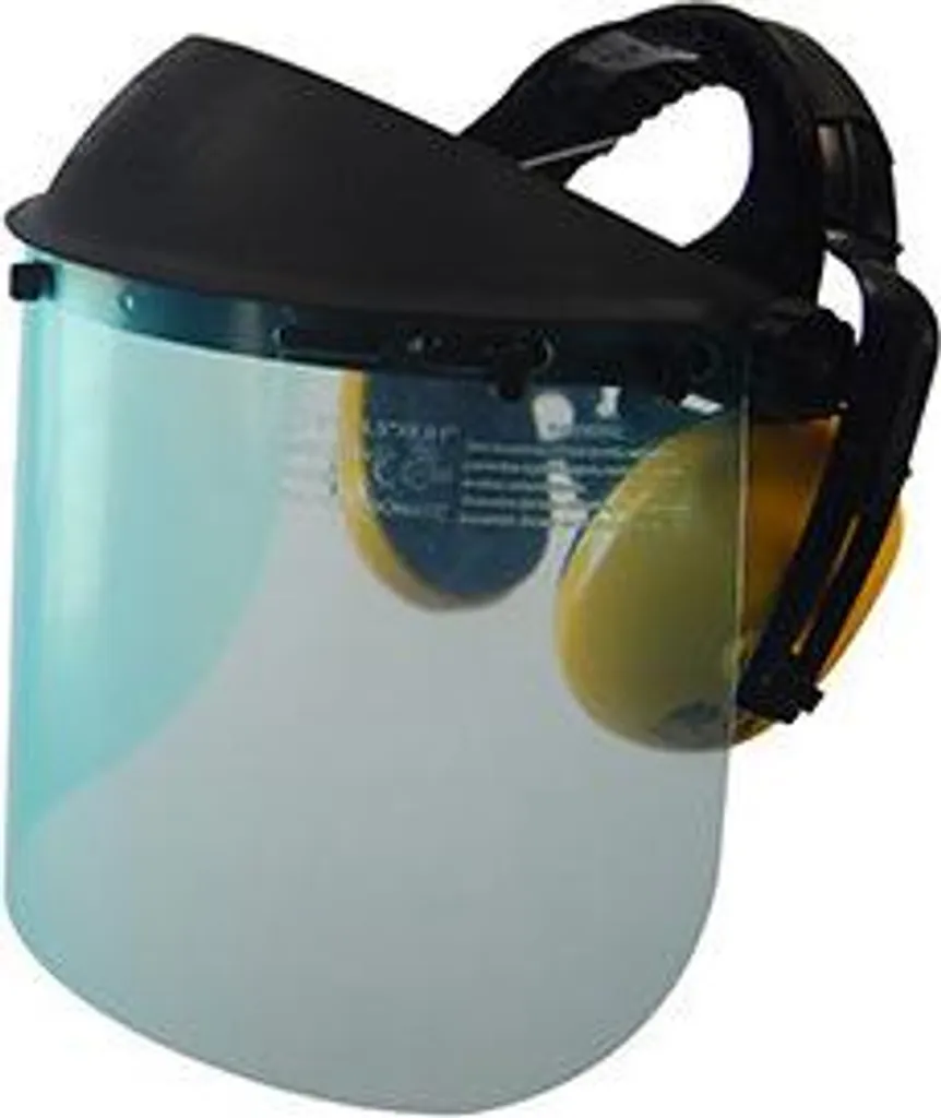 Visière de protection relevable 400x190 mm et antibruit EN166