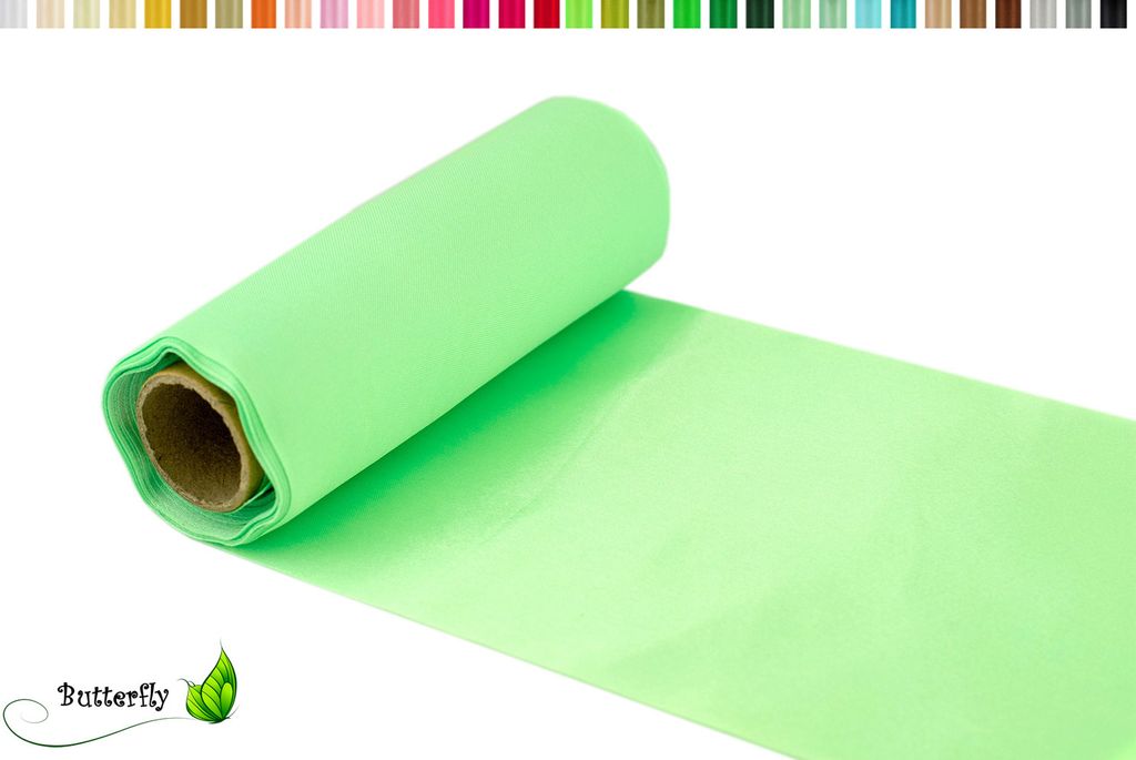 9m Rolle Satin Tischband 30cm, Farbauswahl:mintgrün / mint 513