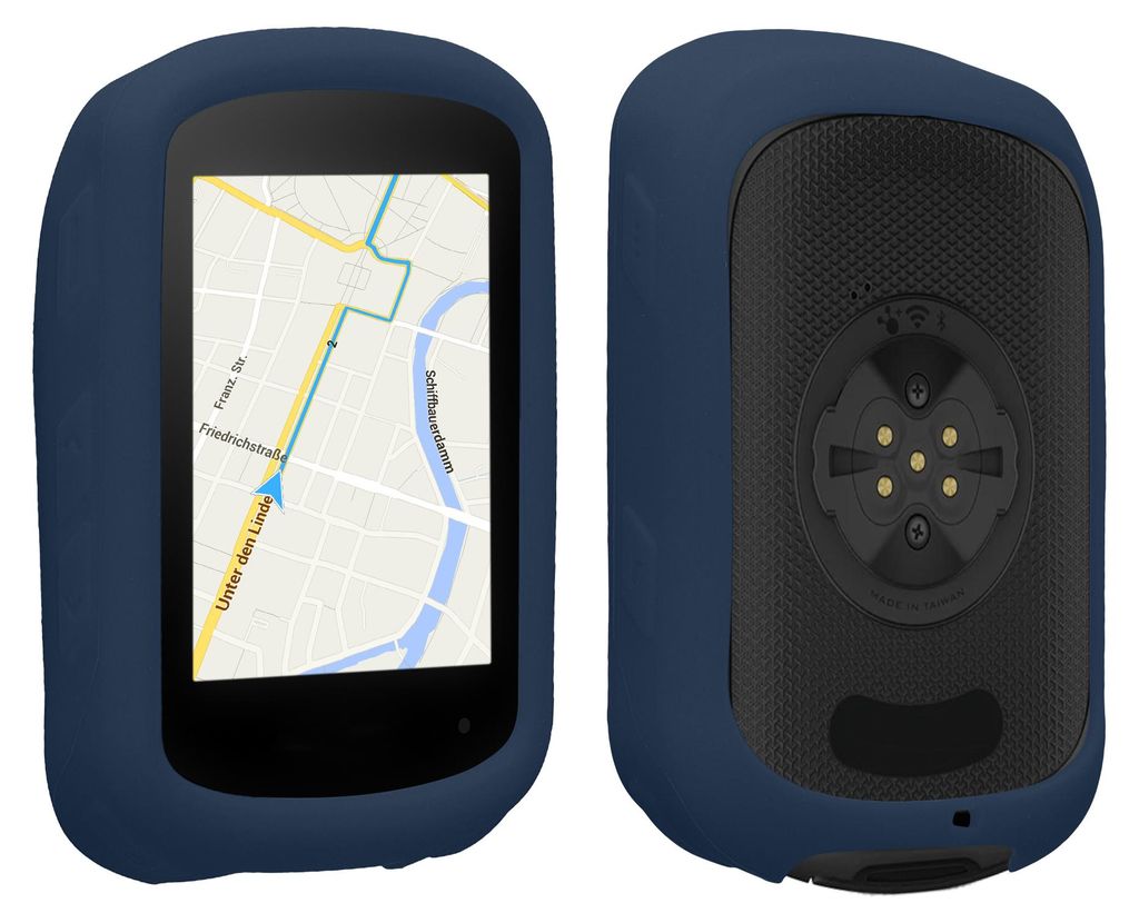 kwmobile Hülle kompatibel mit Garmin Edge 840 / Edge 540 - Silikon GPS Fahrrad Case Schutzhülle - in Dunkelblau