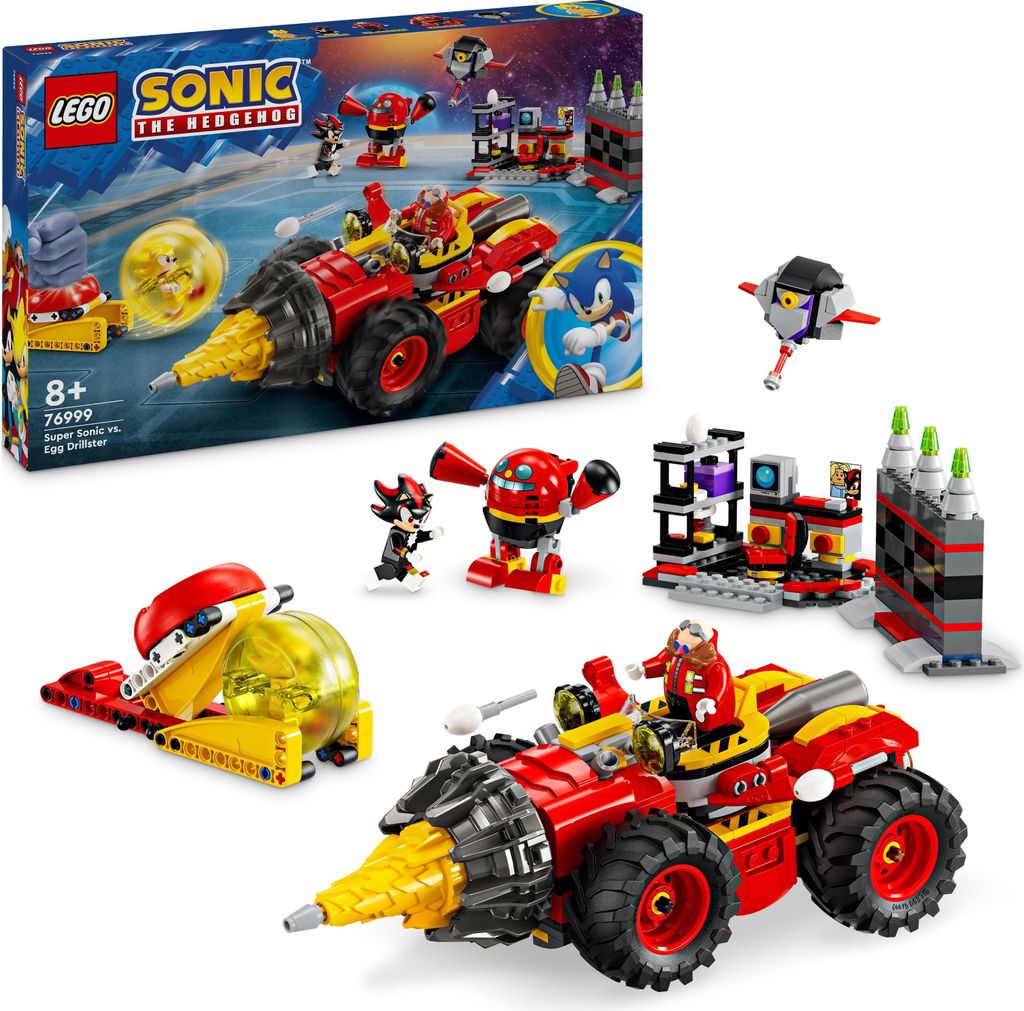 LEGO Sonic the Hedgehog Super Sonic vs. Egg Drillster, Abenteuer-Spielset zum Videospiel, Geschenk für Kinder, Set mit Shadow und Dr. Eggman für ...