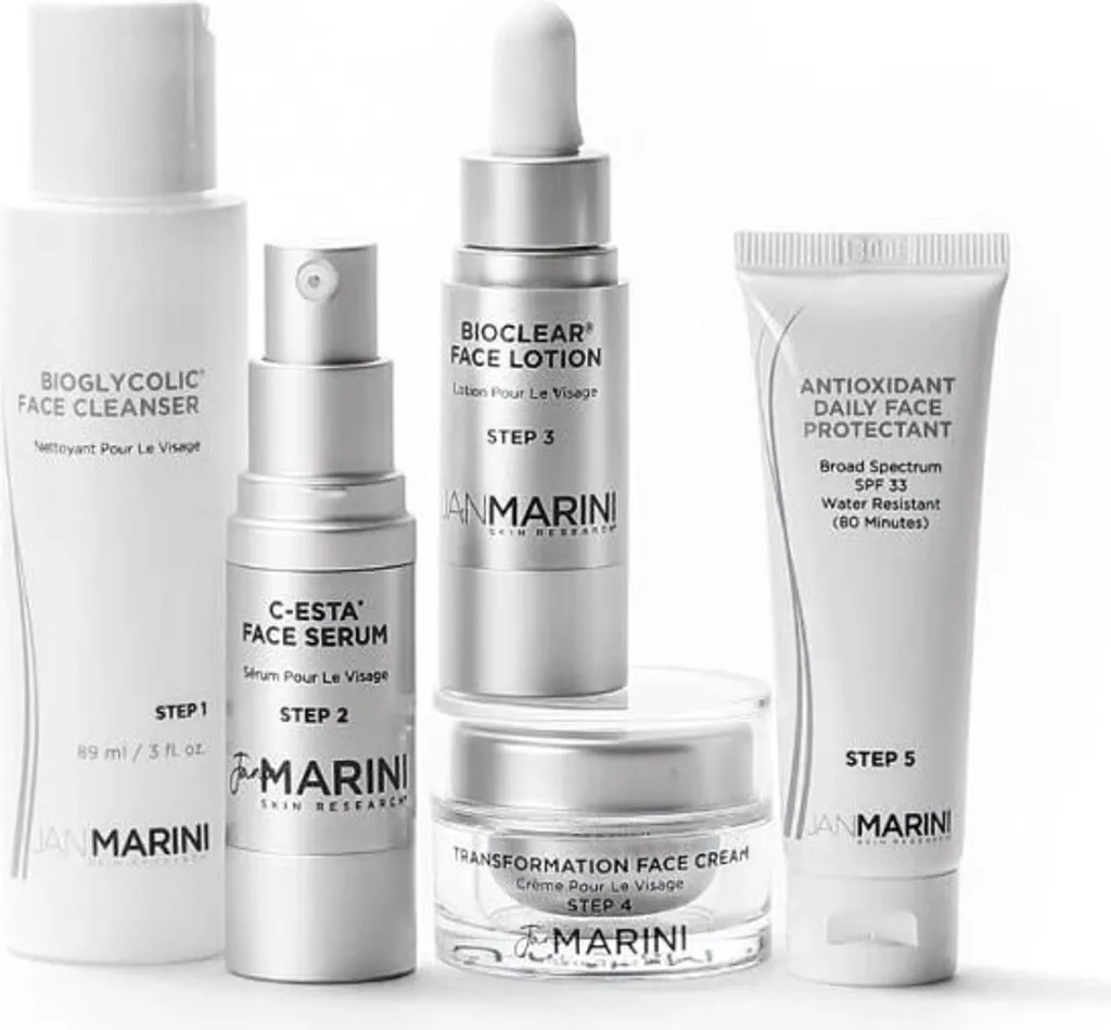 Kit Routine Anti-Âge Jan Marini pour Peaux Sèches - Coffret Voyage Complet 5