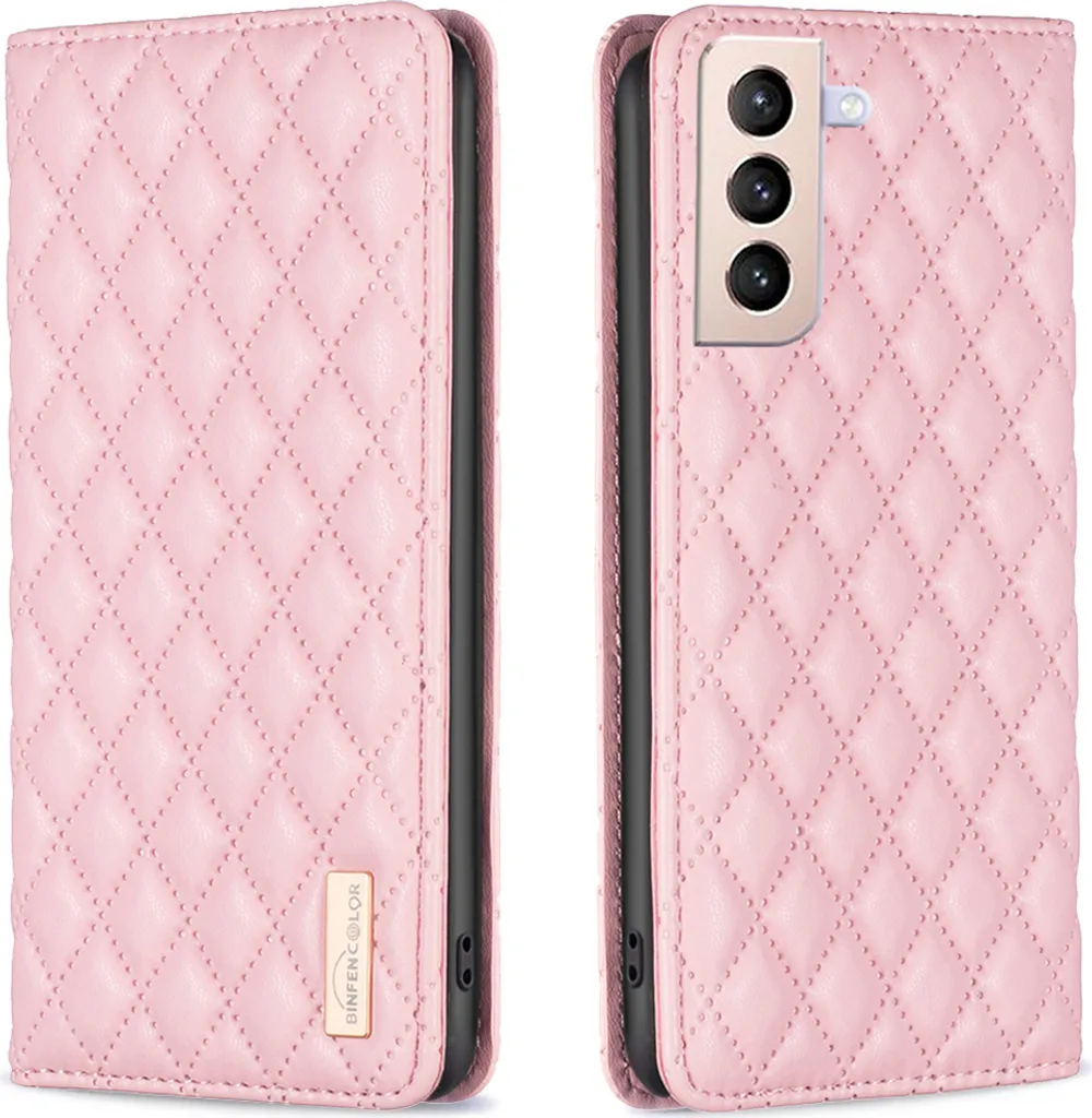Custodia Galaxy S21+ 5G in Pelle Rosa: Cover Flip Elegante con Supporto