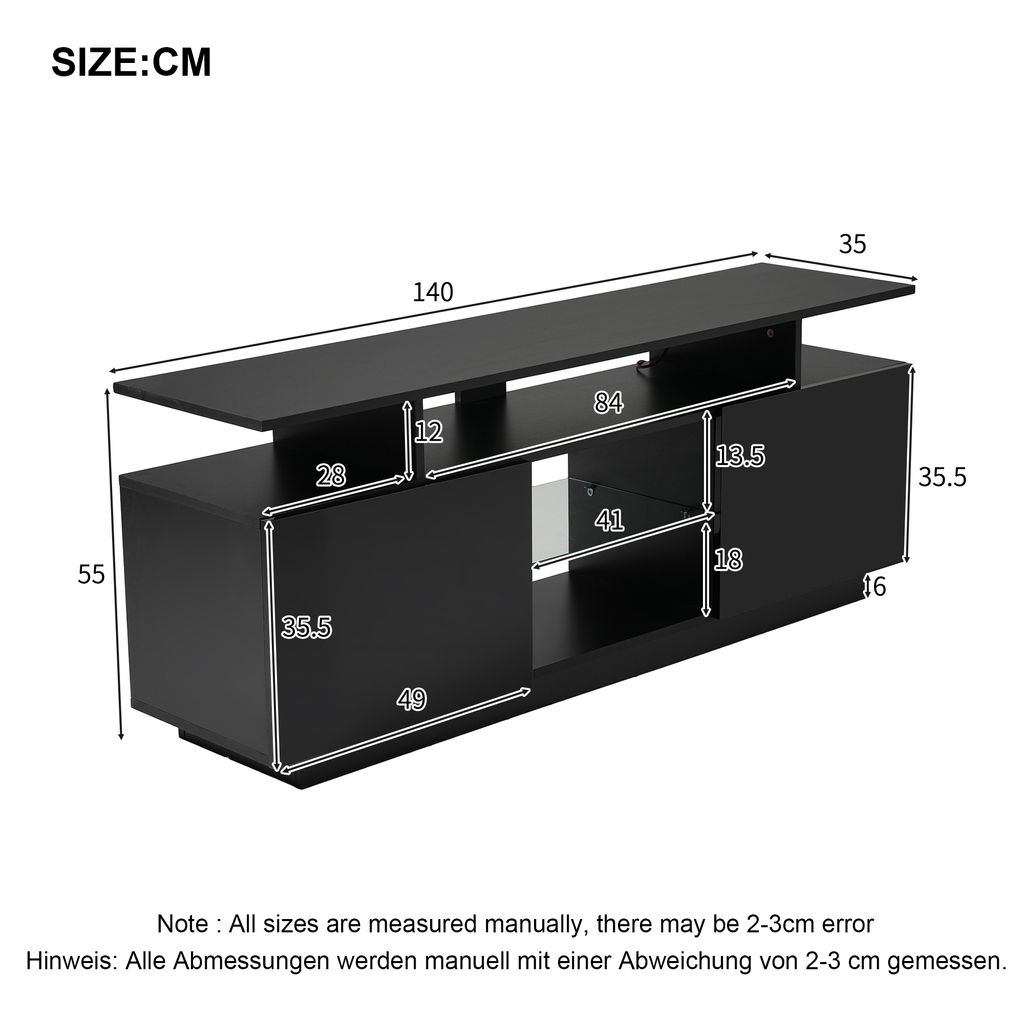 MODFU TV-Schrank 140cm mit LED-Beleuchtung für Produktbild 7