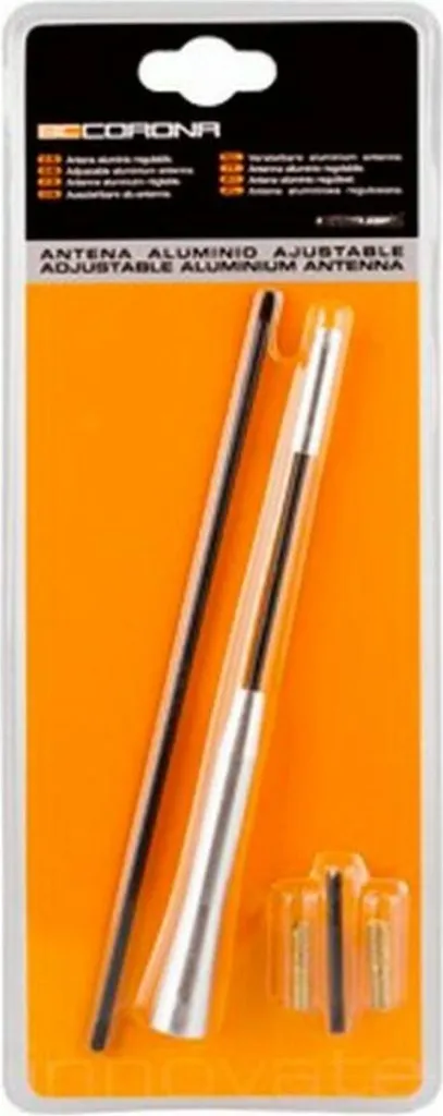 Antenna Corta Per Auto 3.6 Cm, In Alluminio, Universale, Per Radio AM/FM, Colore Nero
