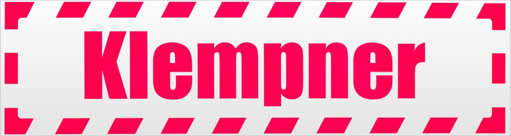 Kiwistar Klempner gestreift Magnetschild Schild magnetisch - 30cm Neonpink - Magnetfolie für Auto PKW Kfz