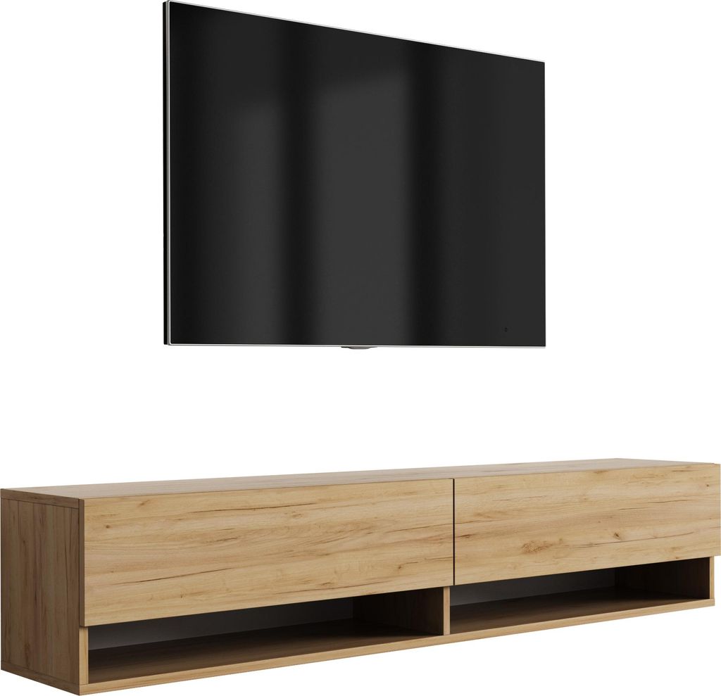TV-Lowboard 170 cm Eiche Craft, 170 × 32 × 34 cm