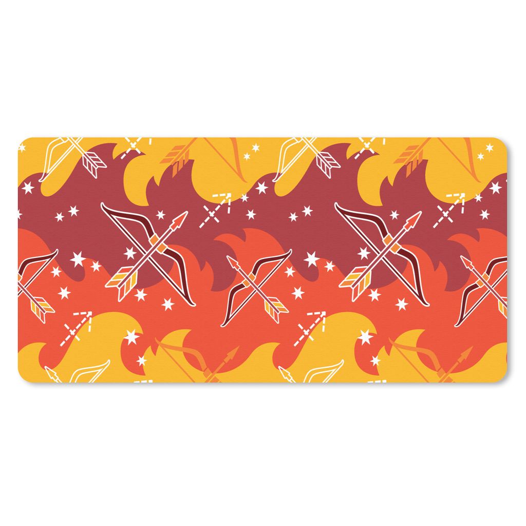 MuchoWow Schreibtischunterlage Schütze - Tierkreiszeichen - Design 80x40 cm - XXL Mauspad - Gaming Mauspad