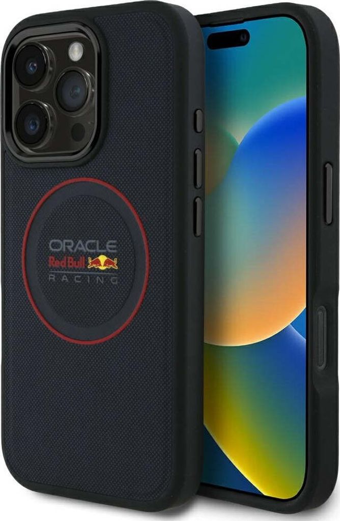 Red Bull Rbhmp16X24Puilvr Iphone 16 Pro Max 6.9" Hardcase Granatowy/Navy Leder Rot Ring Magsafe