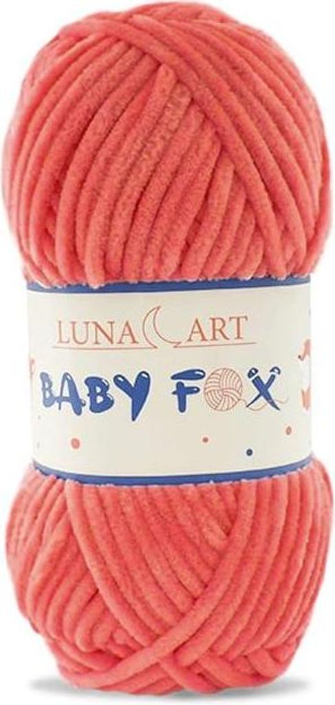 Luna Art Baby Fox Wolle - Weicher Polyestergarn für Babykleidung, 100g Koral