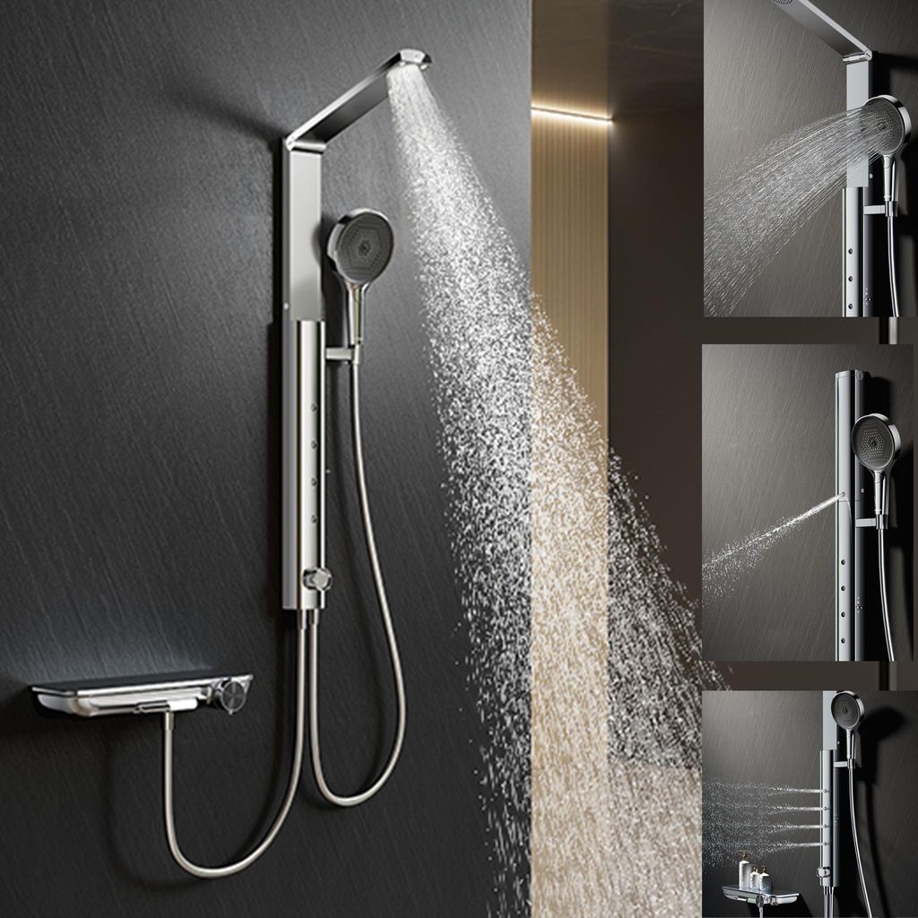 HOROW RainFlexi S2 Duschpaneel mit Thermostat, Chrom Produktbild 