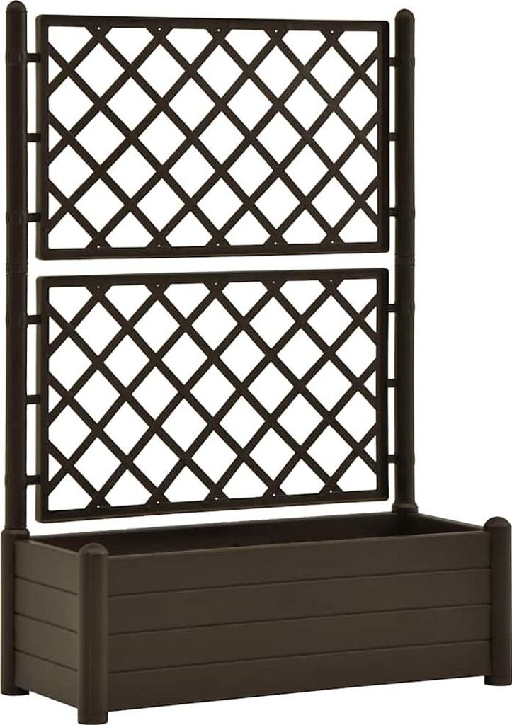 vidaXL květináč s mříží 100x43x142 cm PP Mocha Obrázek produktu 