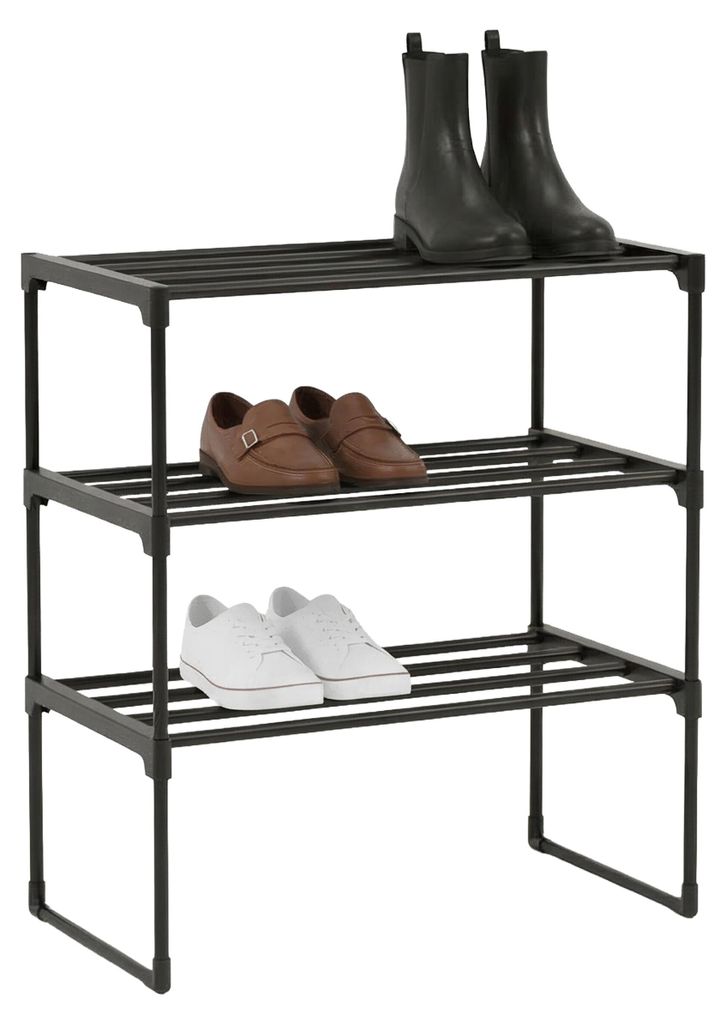 Étagère à chaussures Relaxdays, 3 niveaux, système Image du produit 