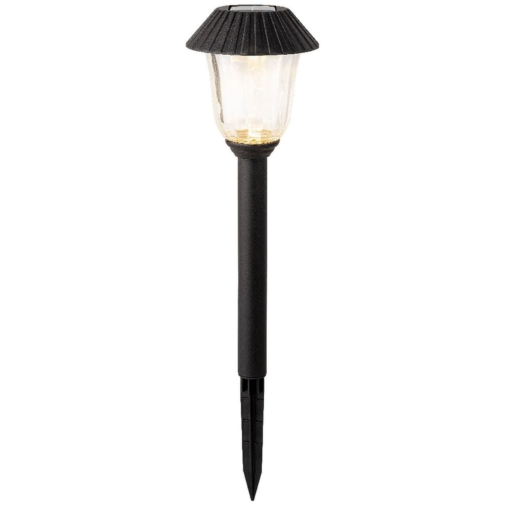 Lumineo Solar Stabbeleuchtung Kunststoff Schwarz Ø 11 cm x 31,5 cm