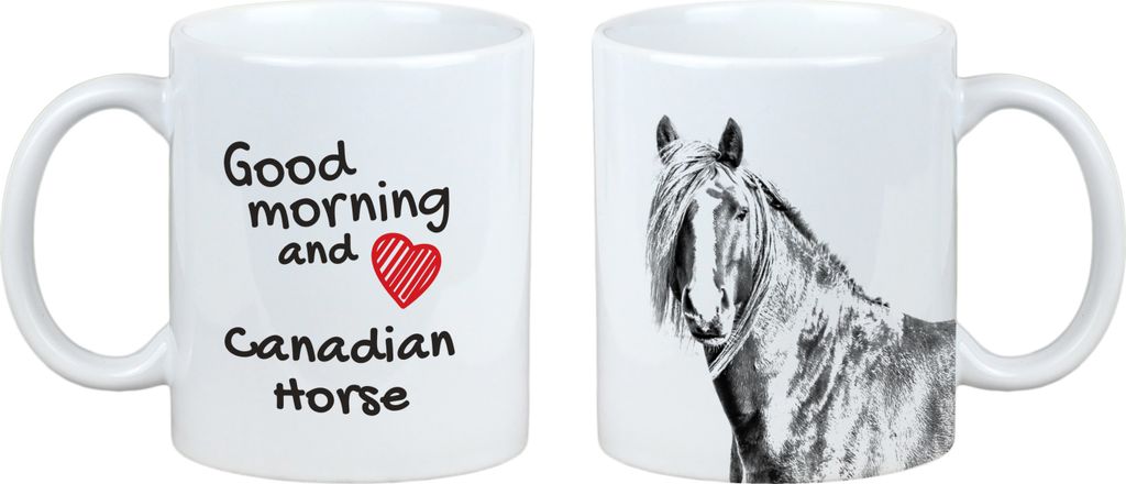 Kanadisches Pferd - Tasse mit Hund, personalisierte Tasse mit Druck, klassisches Geschenk für jeden von der Marke Art-Dog.