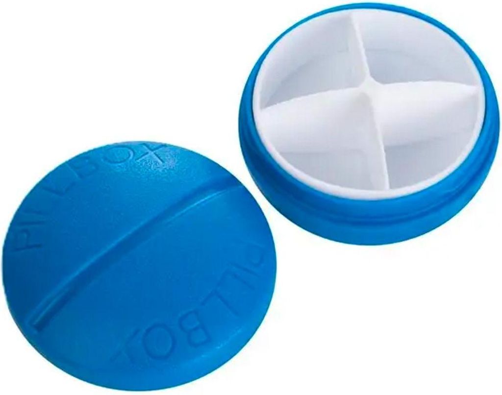 Jvdl Pillendose Pillendose 4 Fächer blau